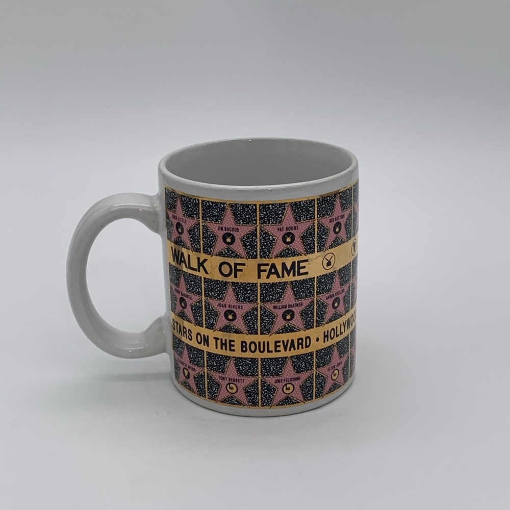 Karol Western Corp 1992 HOLLYWOOD WALK OF FAME 10oz Coffee Mug STARS ON THE BLVD
